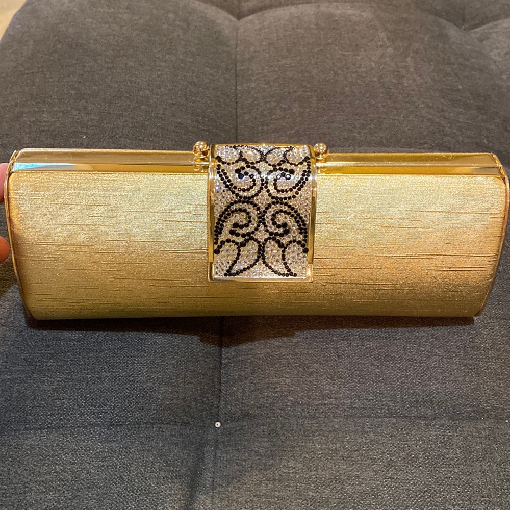 Saks Fifth Avenue Gold Clutch